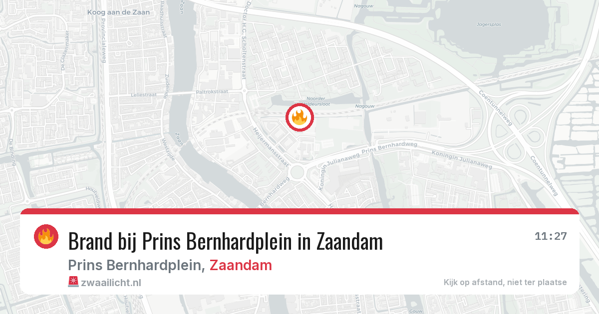 Brand bij Prins Bernhardplein in Zaandam — 12 mei 2026