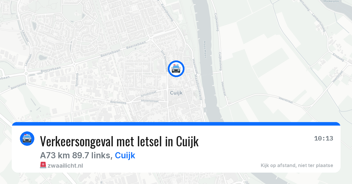 Verkeersongeval met letsel in Cuijk — 2 jun 2026