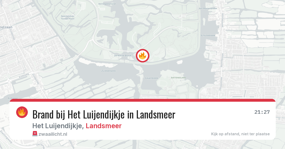 Brand bij Het Luijendijkje in Landsmeer — 12 jul 2026