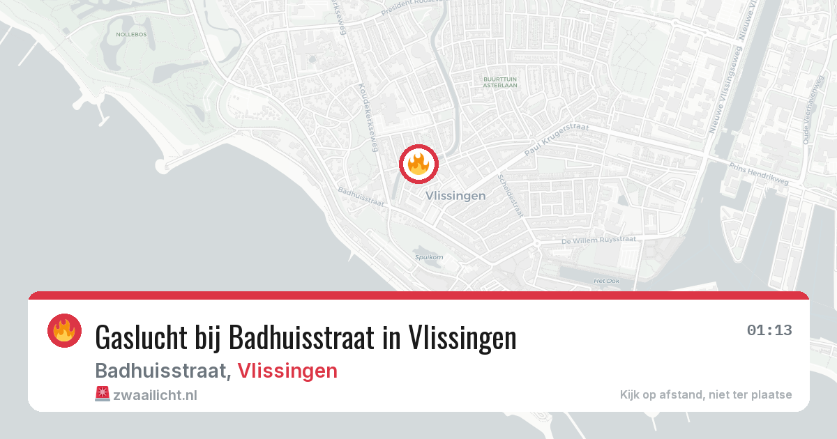 Gaslucht bij Badhuisstraat in Vlissingen — 28 apr 2026