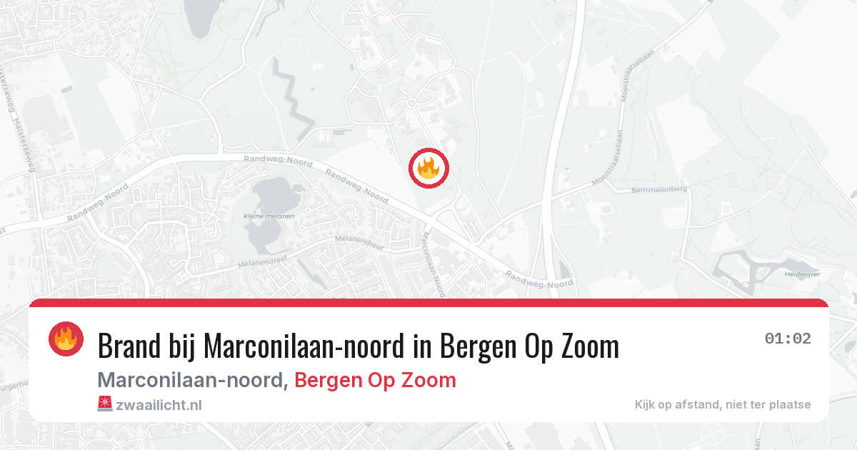 Brand bij Marconilaan-noord in Bergen Op Zoom — 7 mrt 2026