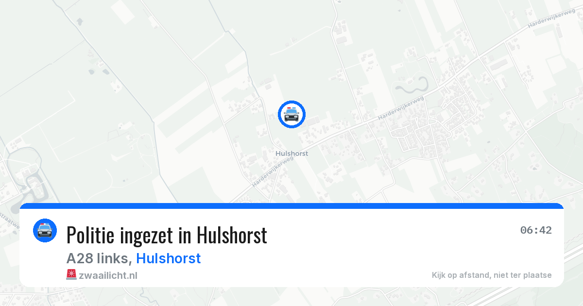 Politie ingezet in Hulshorst — 11 jun 2026 | 🚨 Zwaailicht.nl