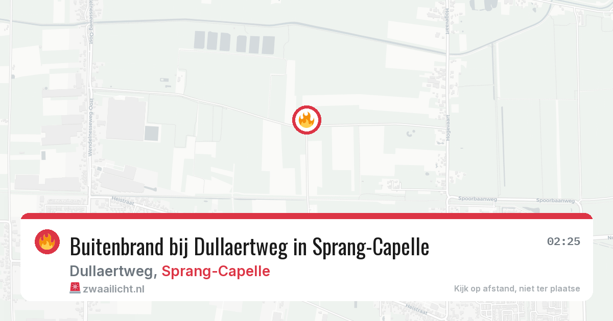 Buitenbrand bij Dullaertweg in Sprang-Capelle — 24 mei 2026