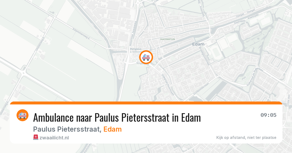 Ambulance naar Paulus Pietersstraat in Edam — 1 apr 2026