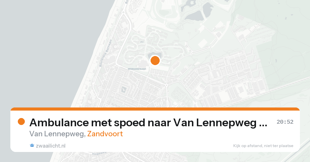 Ambulance met spoed naar Van Lennepweg in Zandvoort — 22 aug 2026