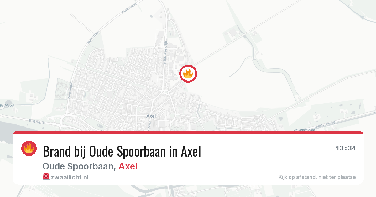 Brand bij Oude Spoorbaan in Axel — 3 jun 2026