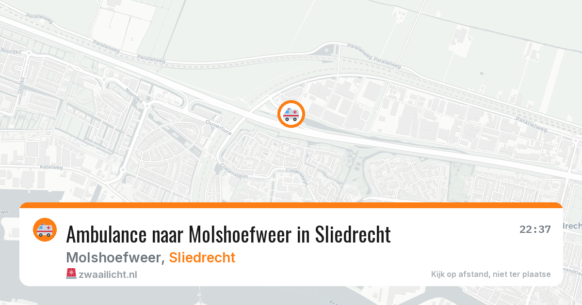 Ambulance naar Molshoefweer in Sliedrecht — 7 jun 2026