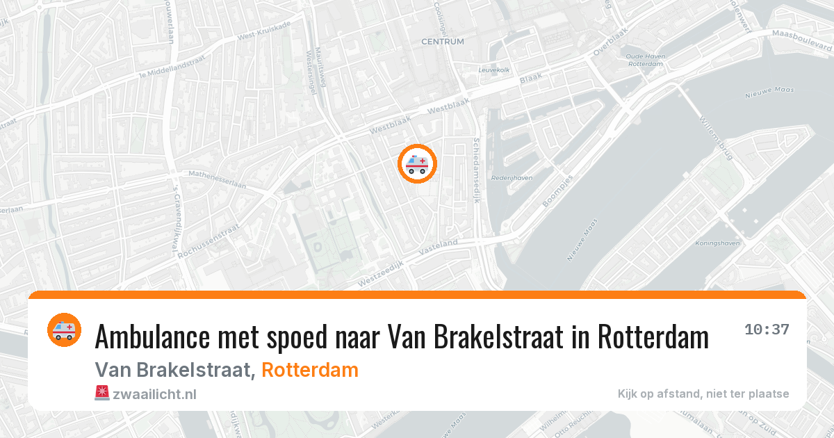 Ambulance met spoed naar Van Brakelstraat in Rotterdam — 4 apr 2026