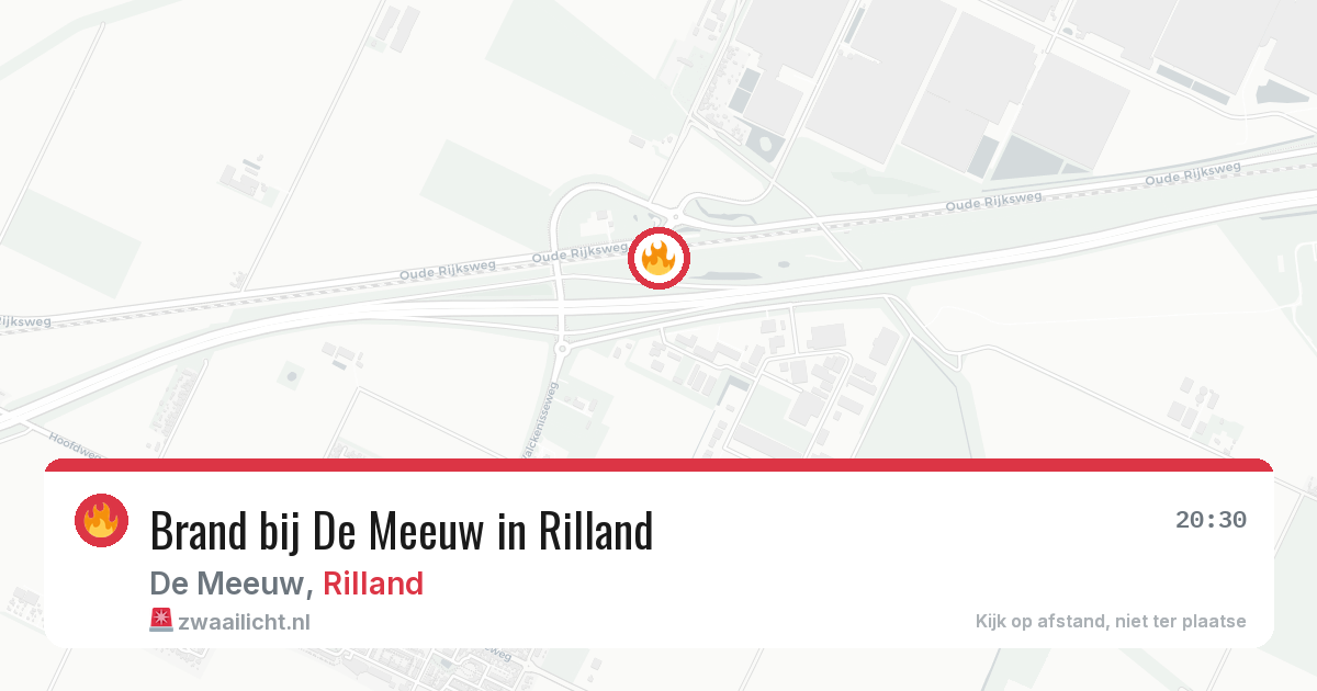 Brand bij De Meeuw in Rilland — 19 mrt 2026