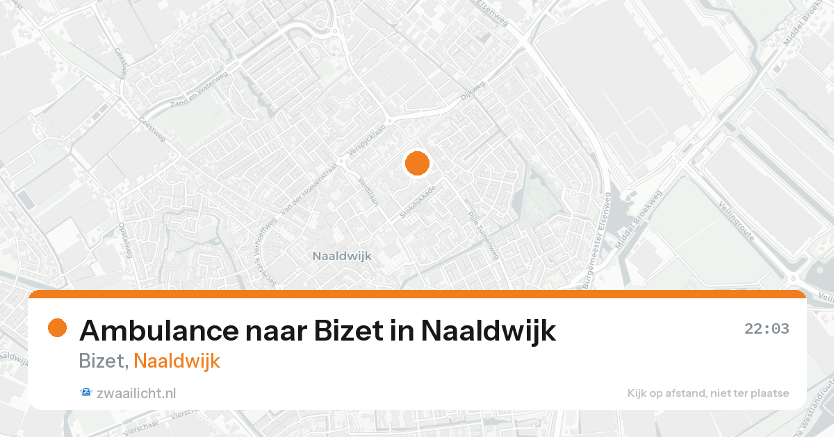 Ambulance naar Bizet in Naaldwijk — 15 aug 2026