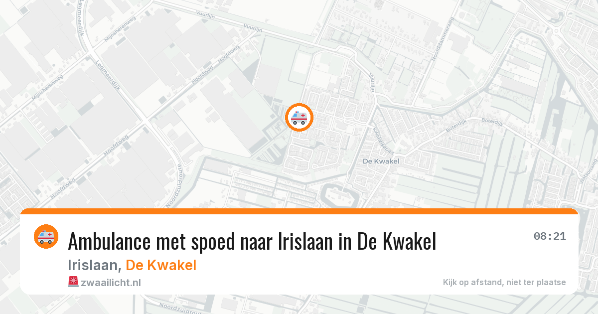 Ambulance met spoed naar Irislaan in De Kwakel — 9 feb 2026