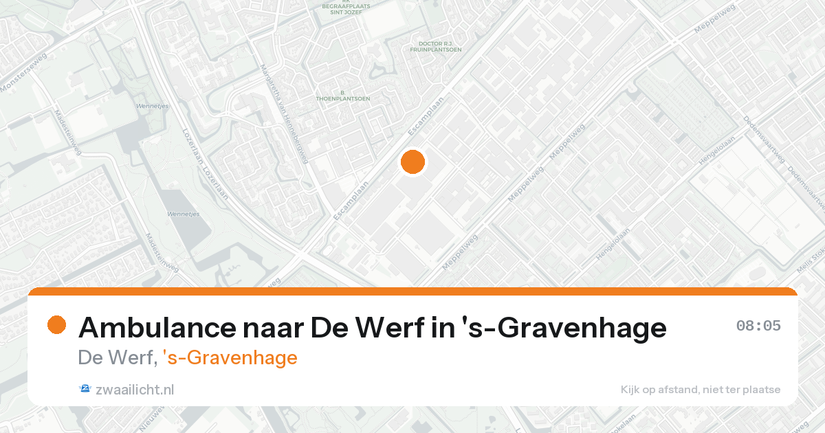 Ambulance naar De Werf in 's-Gravenhage — 29 mei 2026