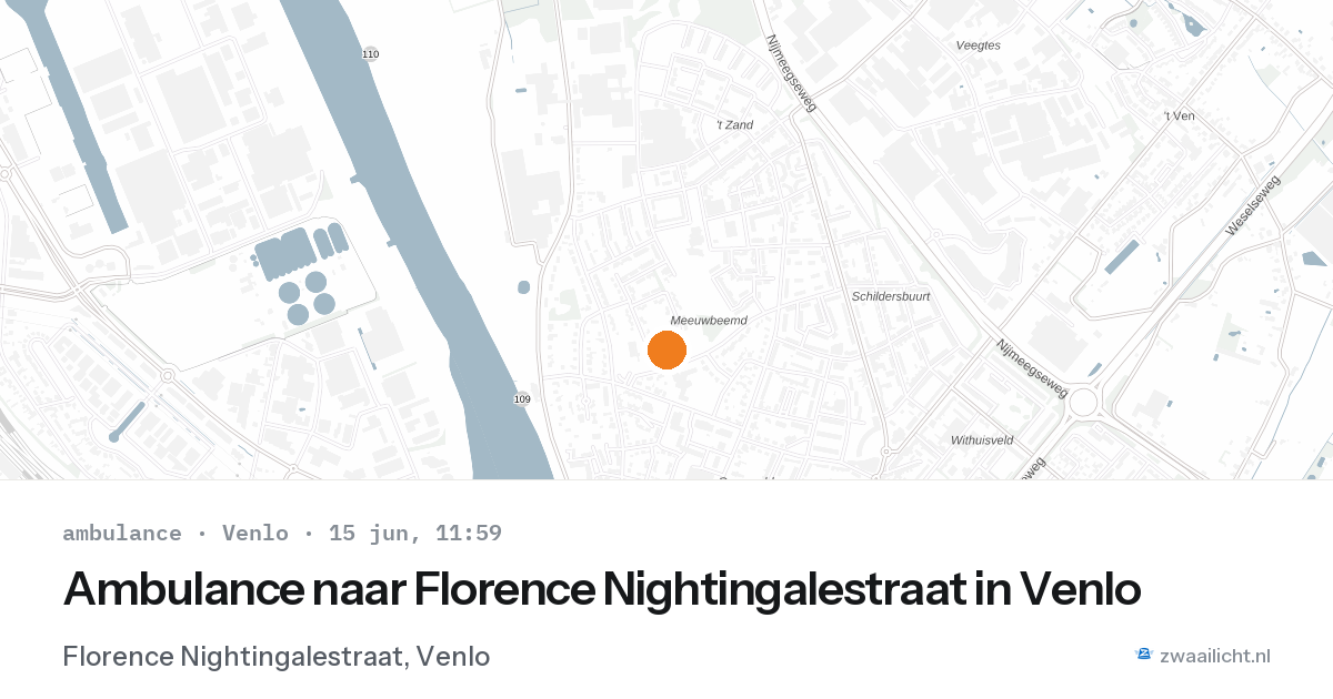 Ambulance naar Florence Nightingalestraat in Venlo — 15 jun 2026