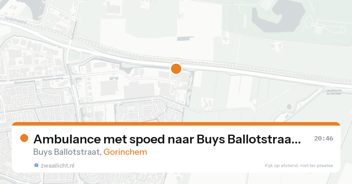 Ambulance met spoed naar Buys Ballotstraat in Gorinchem — 17 aug 2026