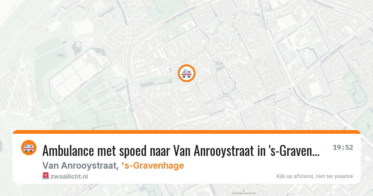Ambulance met spoed naar Van Anrooystraat in 's-Gravenhage — 3 jun 2026