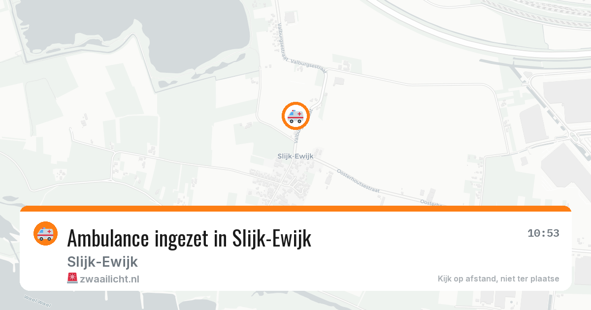 Ambulance ingezet in Slijk-Ewijk — 10 jun 2026
