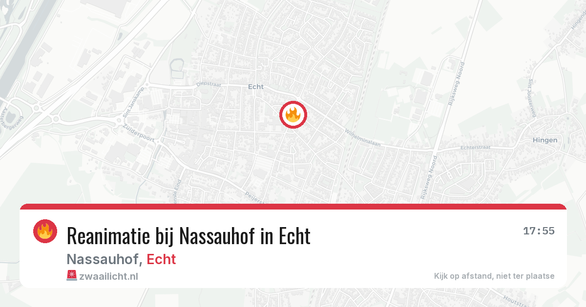 Reanimatie bij Nassauhof in Echt — 1 mei 2026