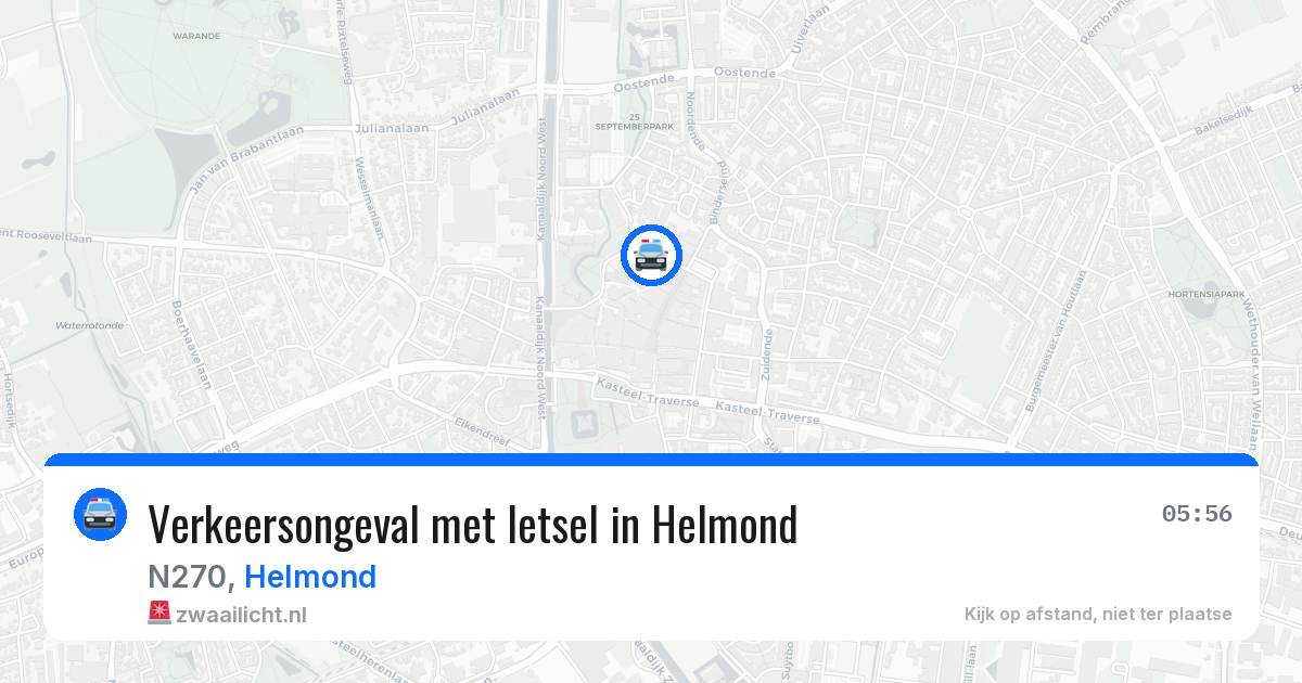 Verkeersongeval met letsel in Helmond — 21 mei 2026