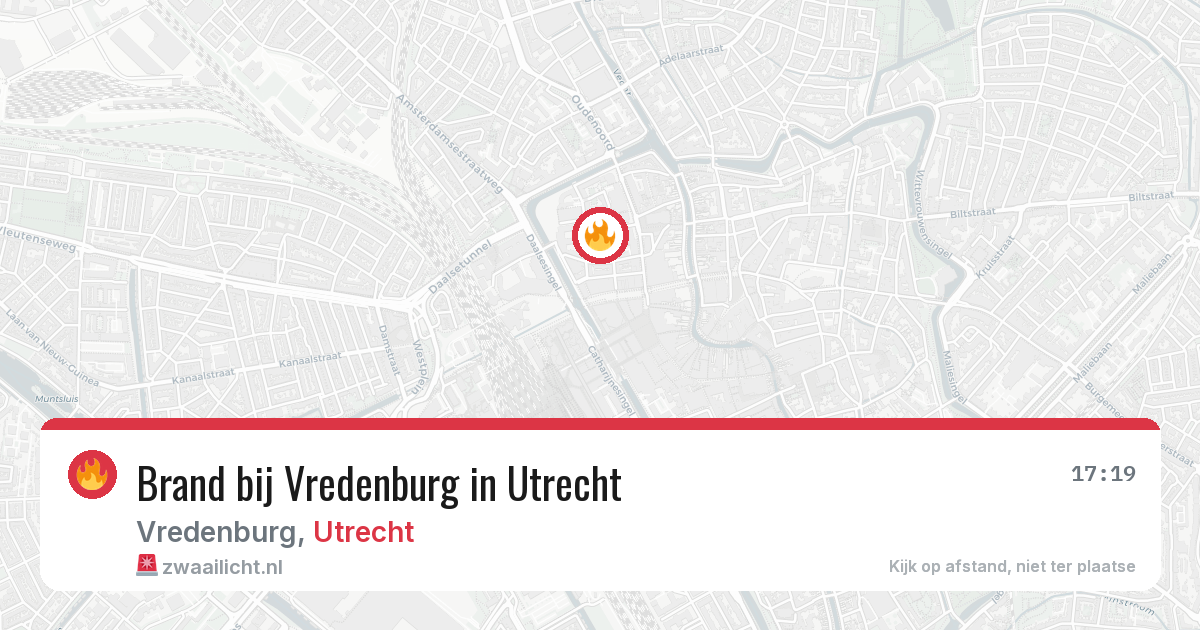 Brand bij Vredenburg in Utrecht — 1 aug 2026