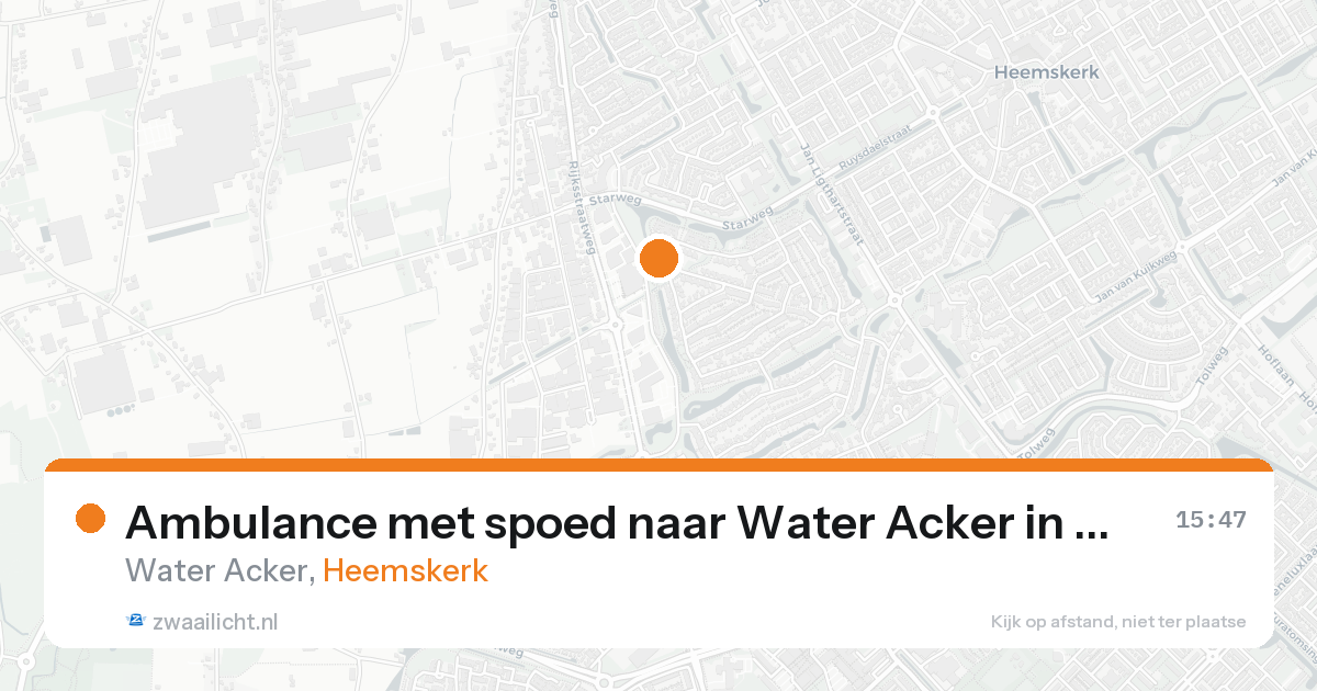 Ambulance met spoed naar Water Acker in Heemskerk — 21 aug 2026