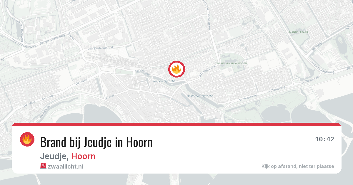 Brand bij Jeudje in Hoorn — 9 feb 2026