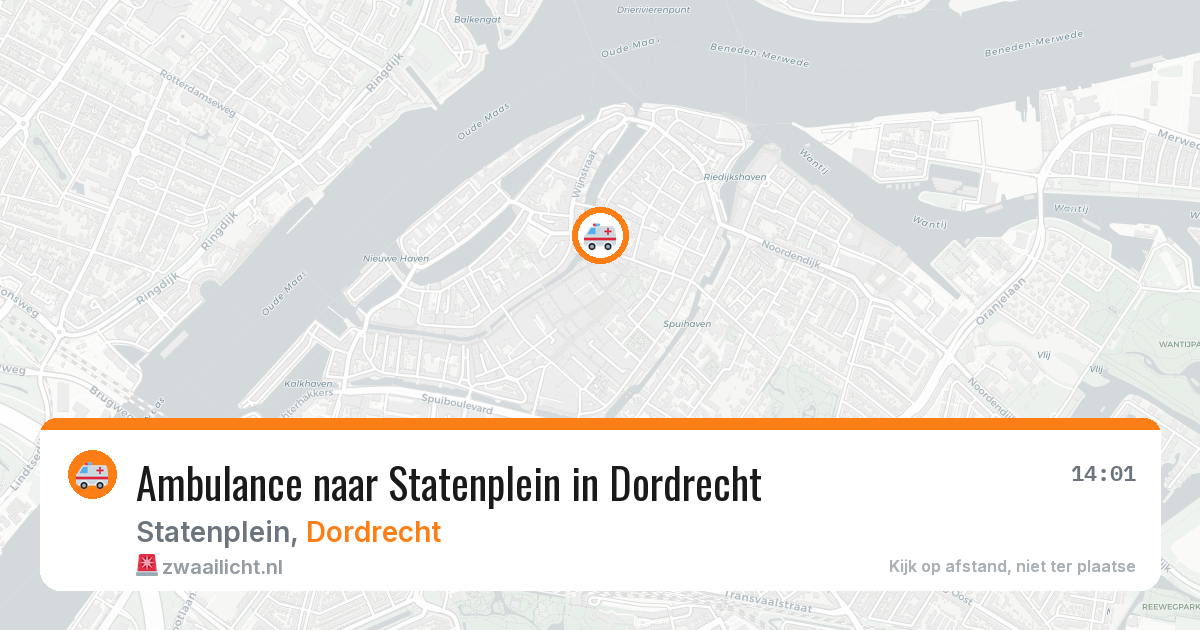 Ambulance naar Statenplein in Dordrecht — 14 aug 2026