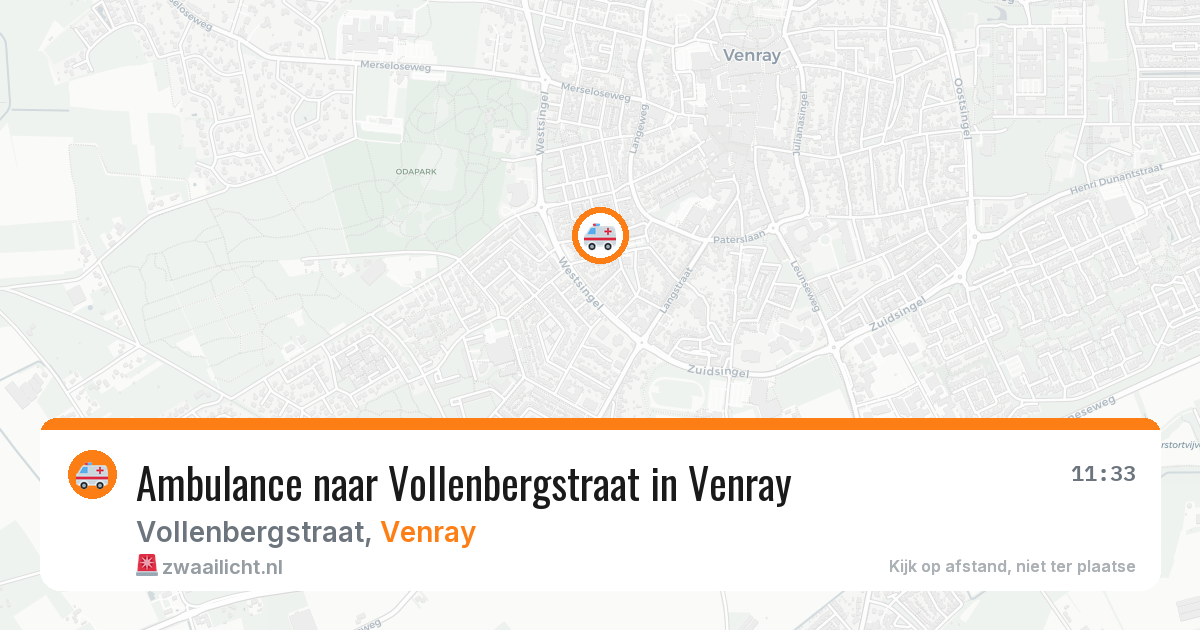 Ambulance naar Vollenbergstraat in Venray — 4 aug 2026