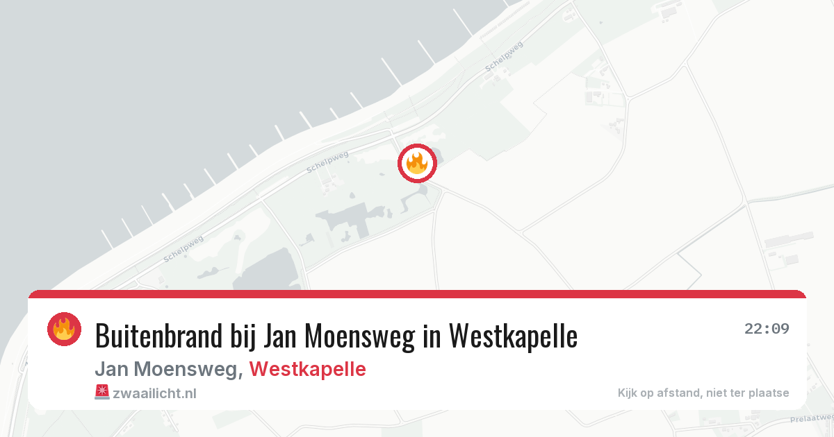 Buitenbrand bij Jan Moensweg in Westkapelle — 25 jul 2026