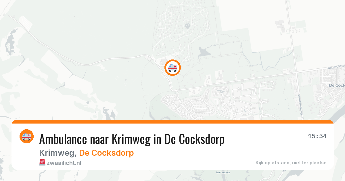 Ambulance naar Krimweg in De Cocksdorp — 23 mrt 2026