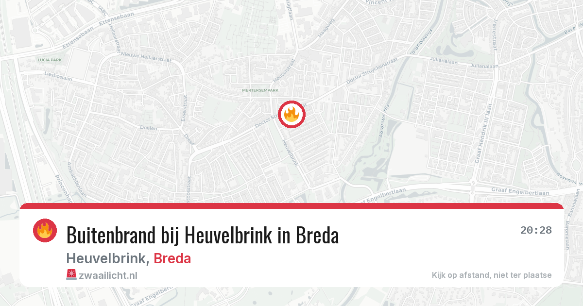 Buitenbrand bij Heuvelbrink in Breda — 26 mei 2026