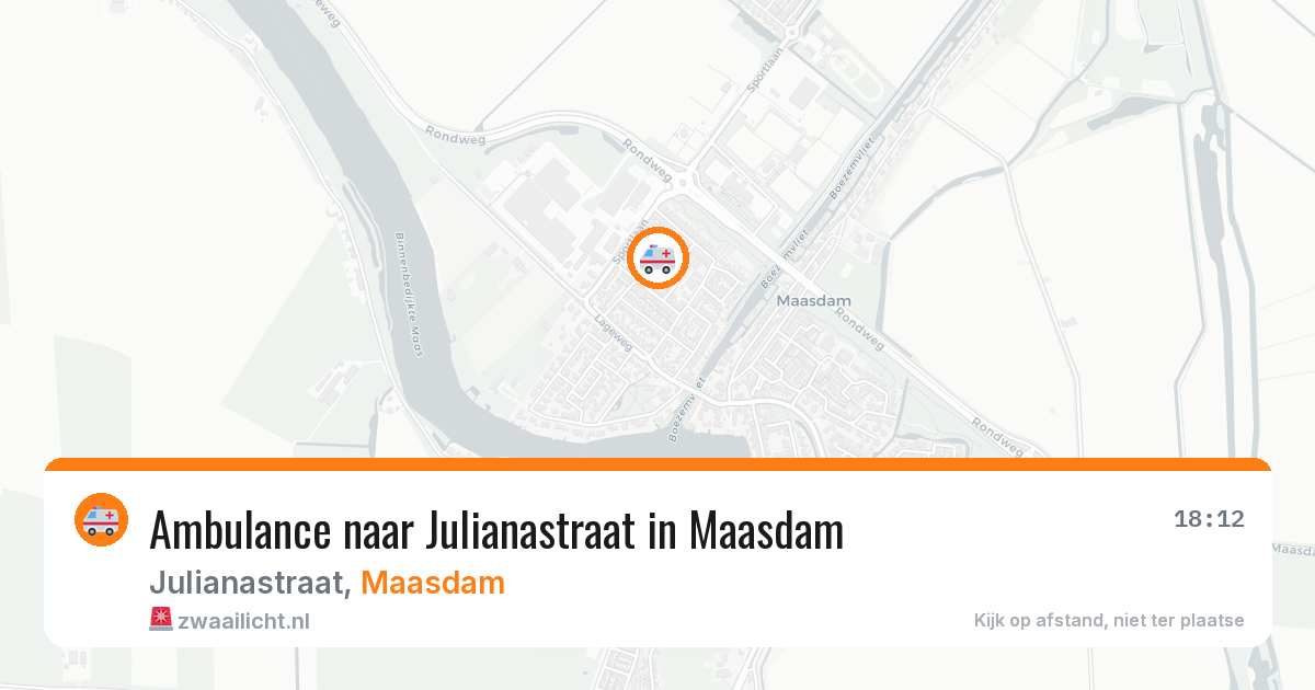 Ambulance naar Julianastraat in Maasdam — 21 jun 2026