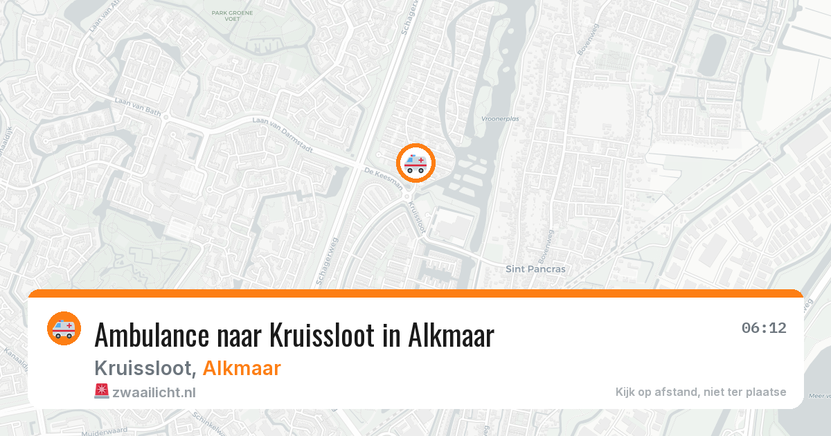 Ambulance naar Kruissloot in Alkmaar — 10 aug 2026