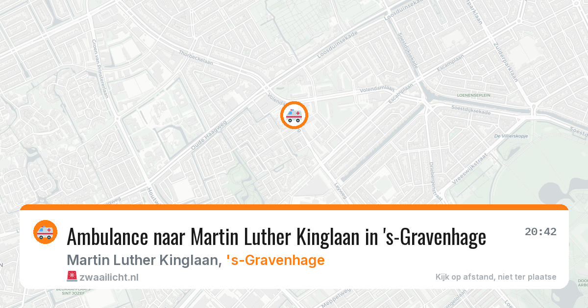 Ambulance naar Martin Luther Kinglaan in 's-Gravenhage — 13 aug 2026