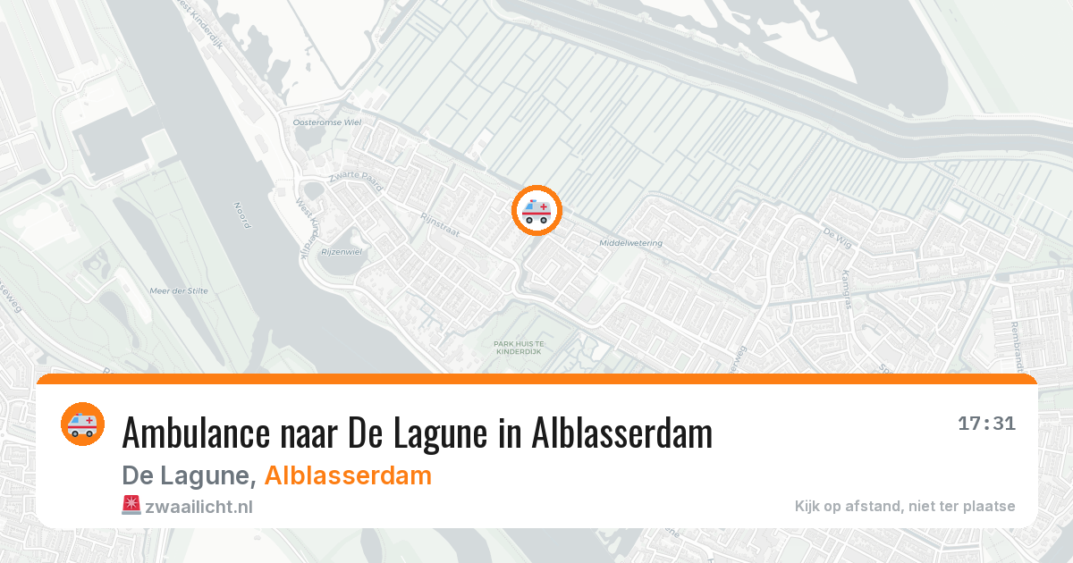 Ambulance naar De Lagune in Alblasserdam — 15 jul 2026