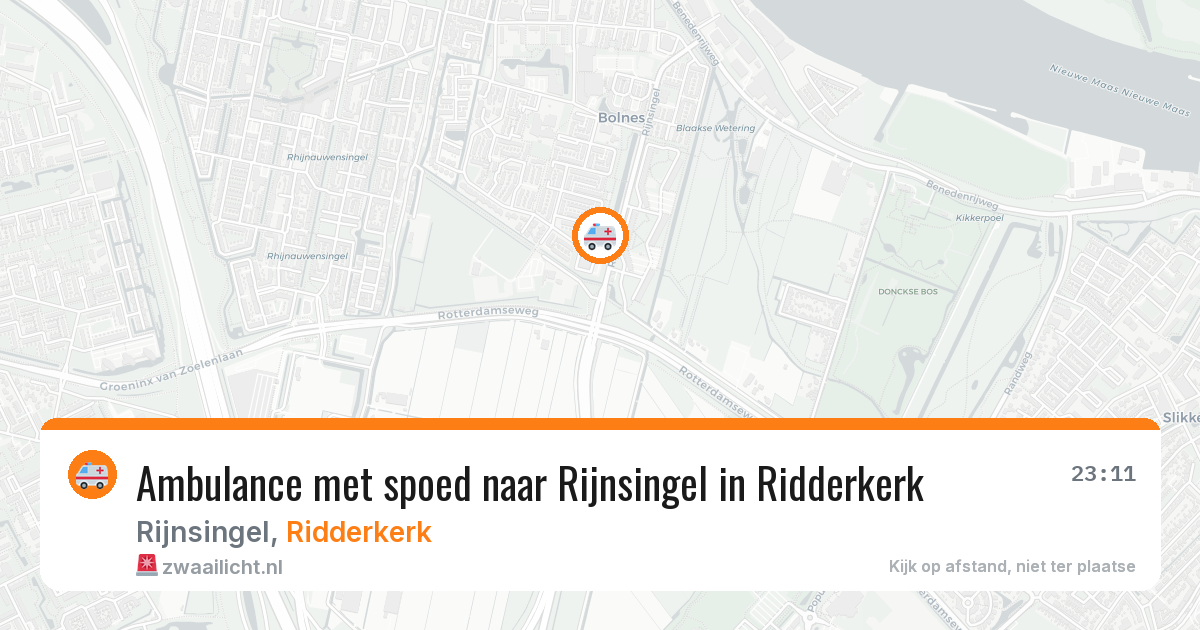 Ambulance met spoed naar Rijnsingel in Ridderkerk — 3 apr 2026