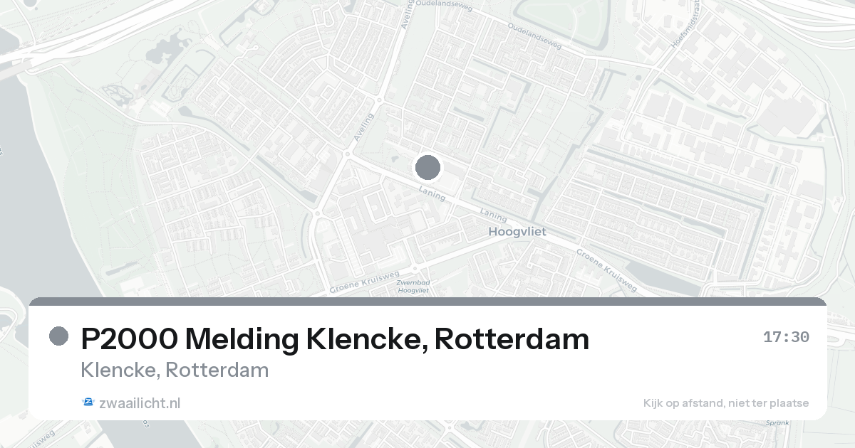 P2000 Melding Klencke, Rotterdam — 30 jan 2026