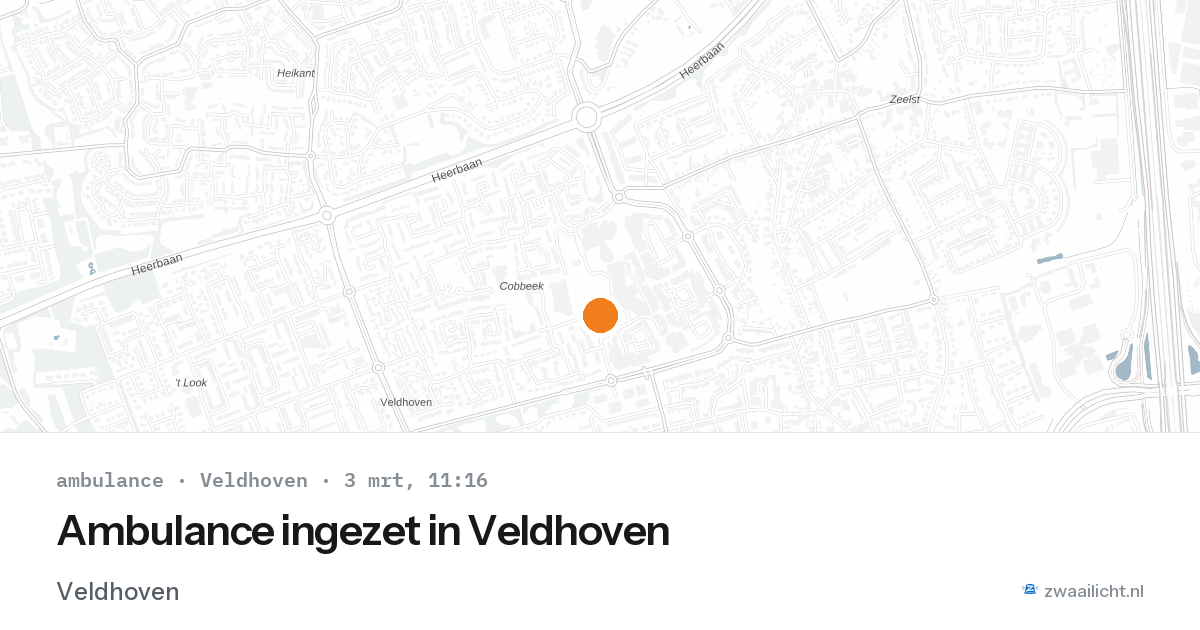 Ambulance ingezet in Veldhoven — 3 mrt 2026