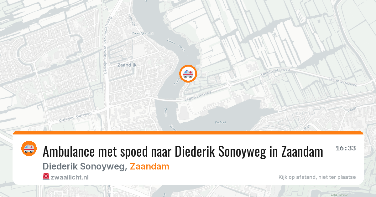 Ambulance met spoed naar Diederik Sonoyweg in Zaandam — 24 apr 2026