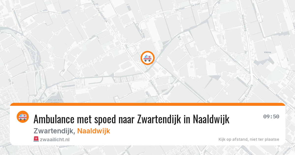 Ambulance met spoed naar Zwartendijk in Naaldwijk — 26 mrt 2026