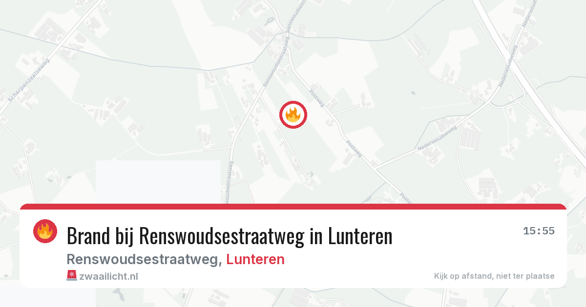 Brand bij Renswoudsestraatweg in Lunteren — 4 jun 2026