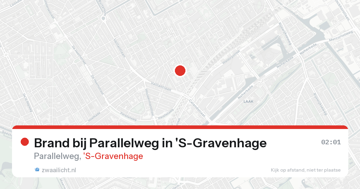 Brand bij Parallelweg in 'S-Gravenhage — 24 aug 2026