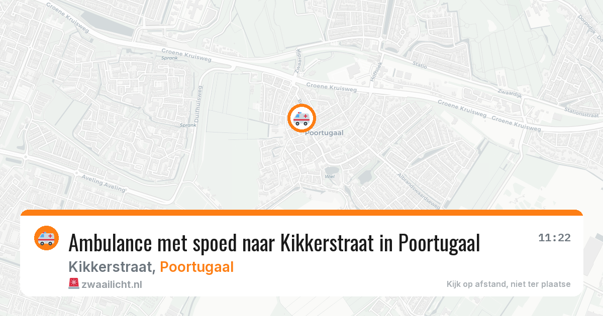 Ambulance met spoed naar Kikkerstraat in Poortugaal — 20 mei 2026