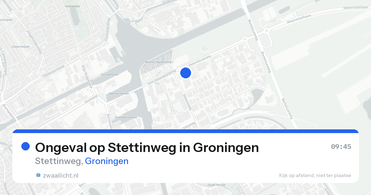 Ongeval op Stettinweg in Groningen — 17 aug 2026