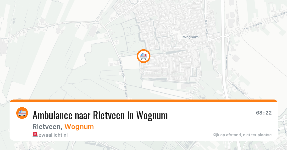 Ambulance naar Rietveen in Wognum — 26 mei 2026