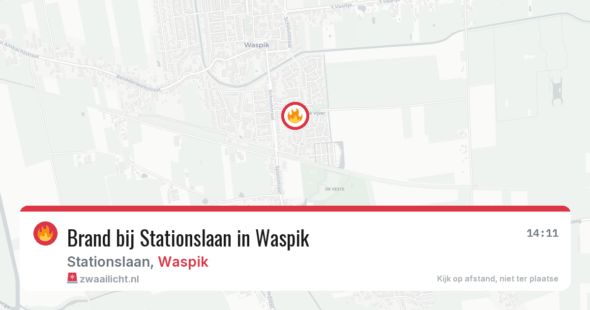 Brand bij Stationslaan in Waspik — 11 jun 2026