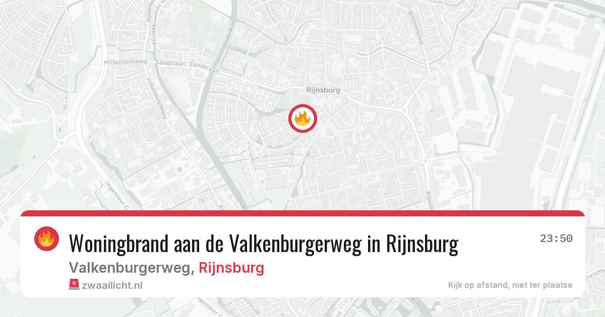 Woningbrand aan de Valkenburgerweg in Rijnsburg — 26 jan 2026