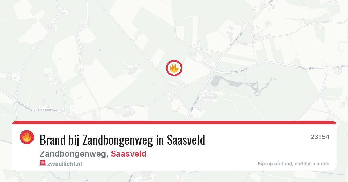 Brand bij Zandbongenweg in Saasveld — 19 jun 2026