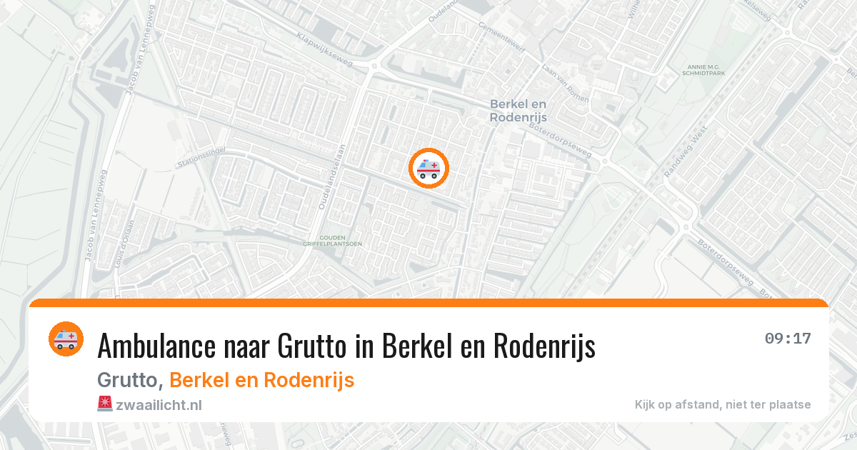 Ambulance naar Grutto in Berkel en Rodenrijs — 21 jul 2026