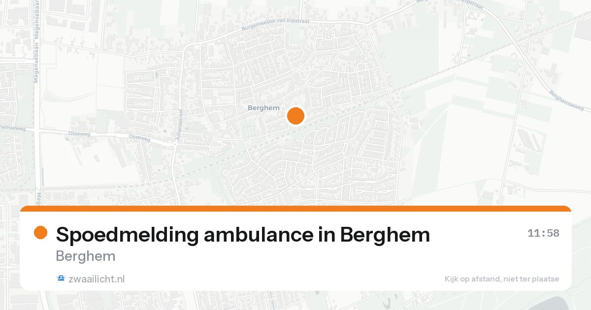 Spoedmelding ambulance in Berghem — 18 aug 2026