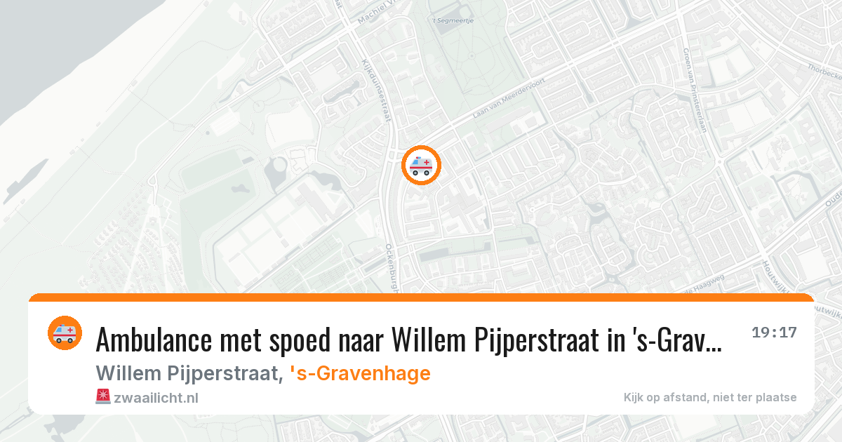 Ambulance met spoed naar Willem Pijperstraat in 's-Gravenhage — 17 jul 2026
